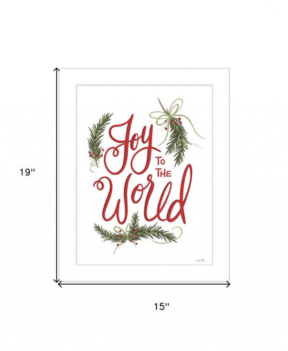 Joy to the World 2 White Framed Print Wall Art HomeRoots