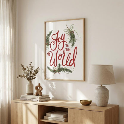 Joy to the World 2 White Framed Print Wall Art HomeRoots