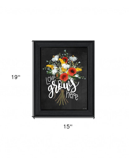 Love Grows Here 6 Black Framed Print Wall Art HomeRoots