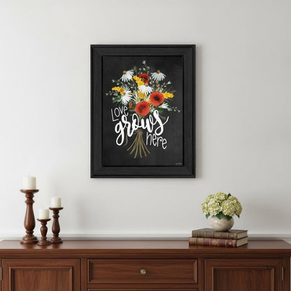 Love Grows Here 6 Black Framed Print Wall Art HomeRoots