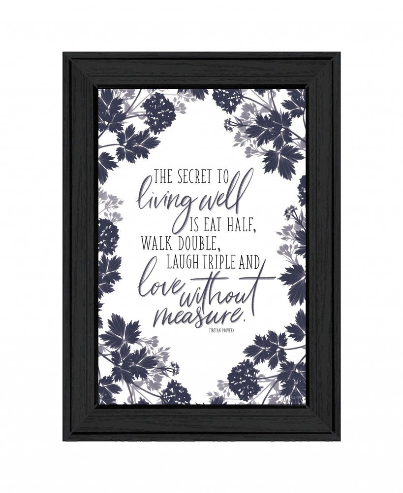 The Secret to Living Well 2 Black Framed Print Wall Art HomeRoots
