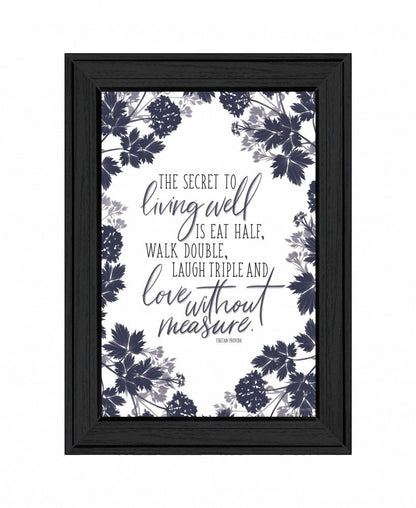 The Secret to Living Well 2 Black Framed Print Wall Art HomeRoots
