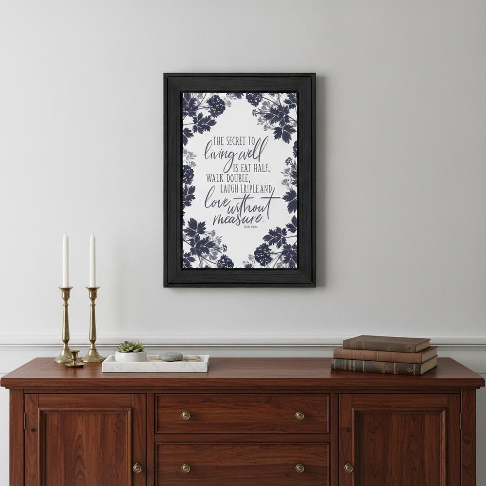 The Secret to Living Well 2 Black Framed Print Wall Art — view 4