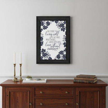 The Secret to Living Well 2 Black Framed Print Wall Art HomeRoots
