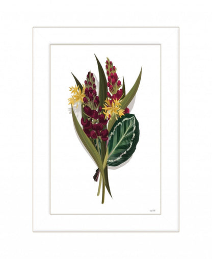 Tropical Sprig 2 White Framed Print Wall Art HomeRoots