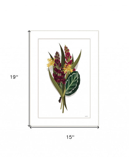 Tropical Sprig 2 White Framed Print Wall Art HomeRoots