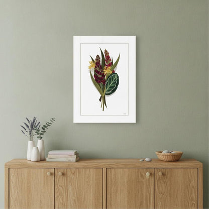 Tropical Sprig 2 White Framed Print Wall Art HomeRoots