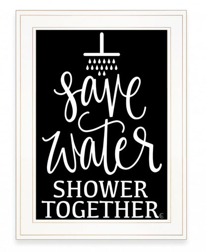 Shower Together 1 White Framed Print Wall Art HomeRoots