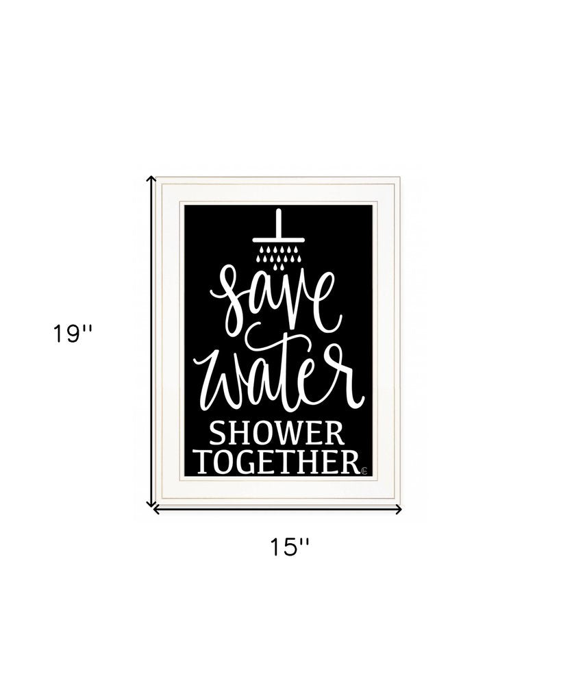Shower Together 1 White Framed Print Wall Art HomeRoots
