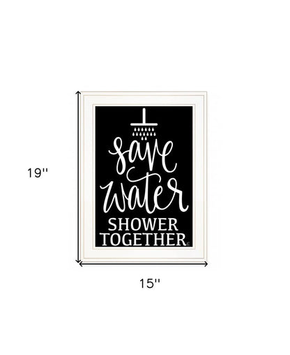 Shower Together 1 White Framed Print Wall Art HomeRoots