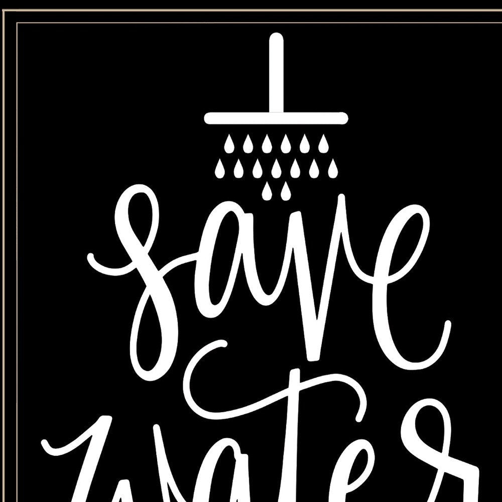 Shower Together 2 Black Framed Print Wall Art — view 3