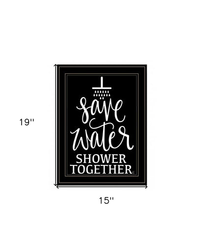 Shower Together 2 Black Framed Print Wall Art HomeRoots
