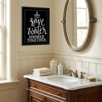 Shower Together 2 Black Framed Print Wall Art HomeRoots