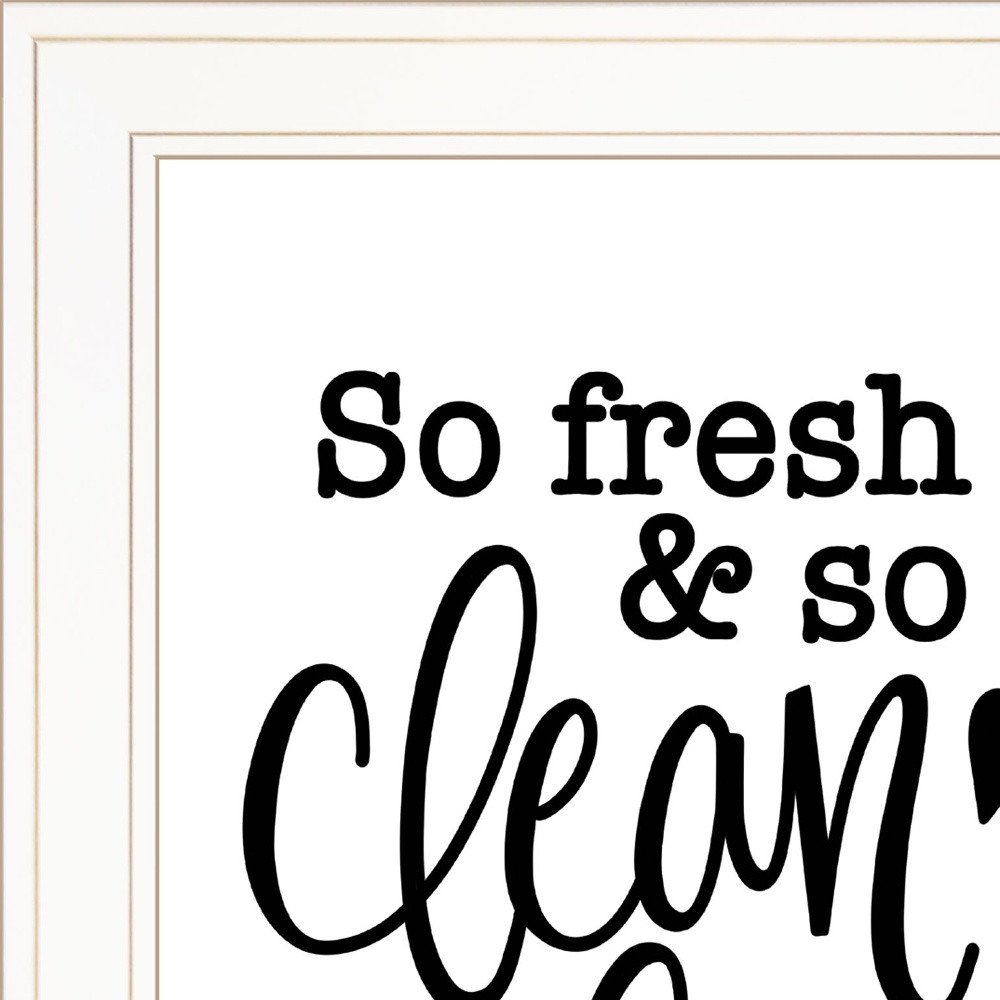 So Clean Clean 1 White Framed Print Bathroom Wall Art — view 3