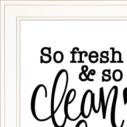 So Clean Clean 1 White Framed Print Bathroom Wall Art HomeRoots