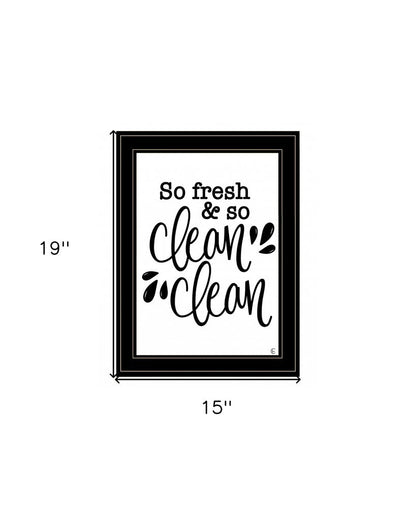 So Clean Clean 2 Black Framed Print Bathroom Wall Art HomeRoots