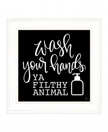 Wash Your Hands 1 White Framed Print Bathroom Wall Art HomeRoots