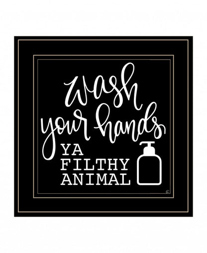 Wash Your Hands 2 Black Framed Print Bathroom Wall Art HomeRoots