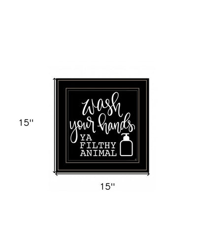 Wash Your Hands 2 Black Framed Print Bathroom Wall Art HomeRoots