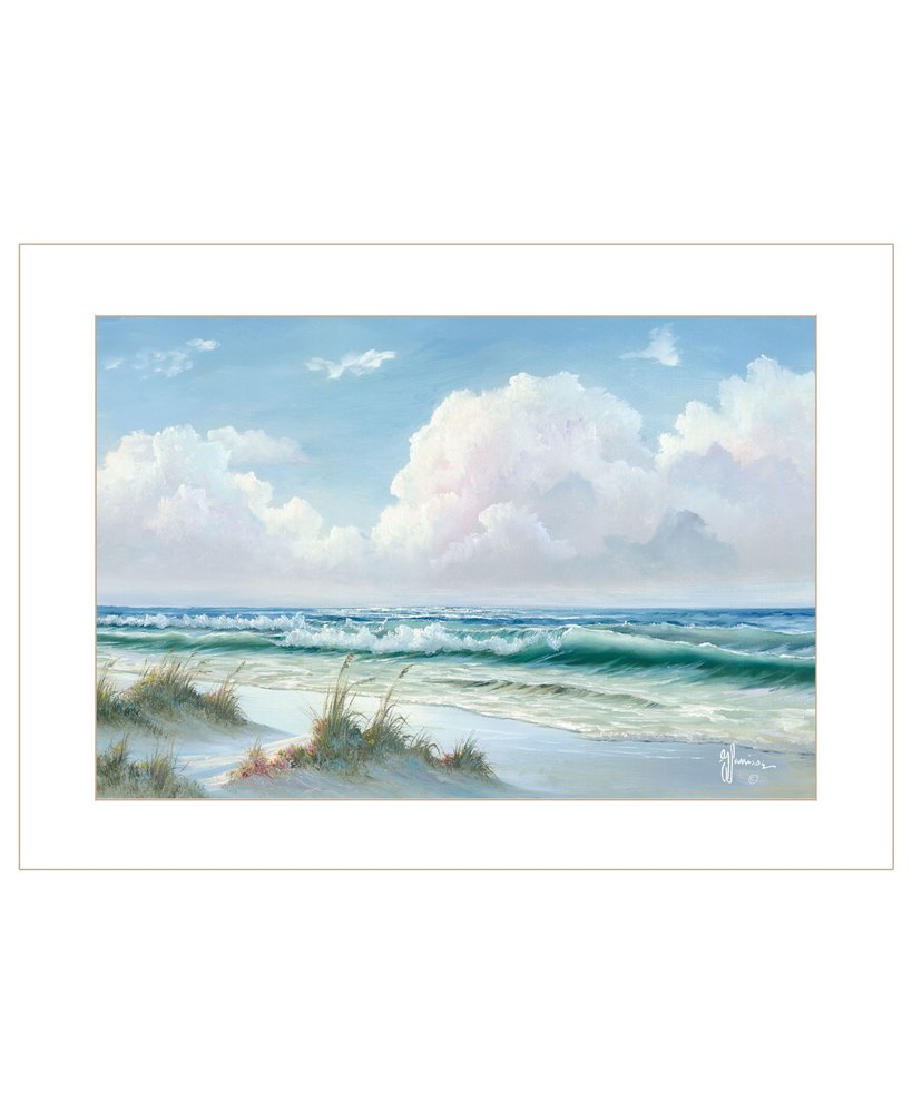 Beach 6 White Framed Print Wall Art — view 1
