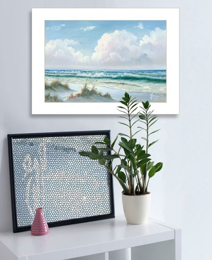 Beach 6 White Framed Print Wall Art HomeRoots