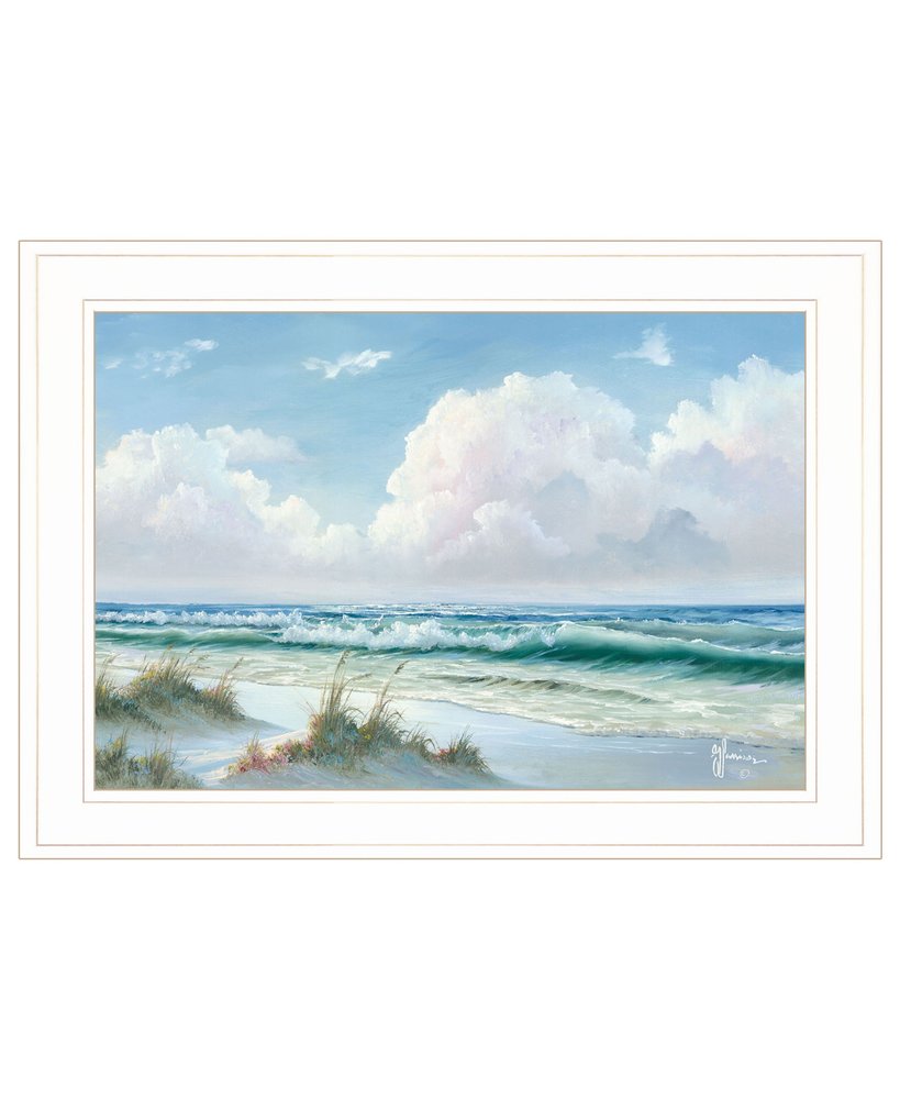 Beach 7 White Framed Print Wall Art — view 2