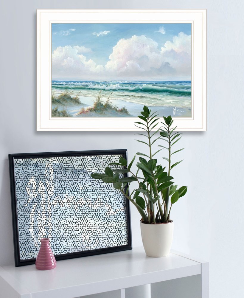 Beach 7 White Framed Print Wall Art HomeRoots