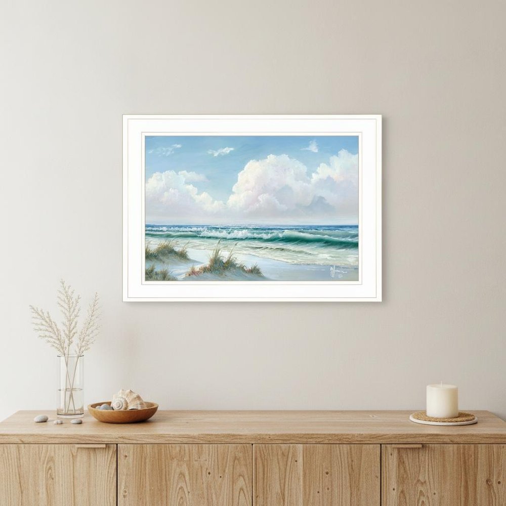 Beach 7 White Framed Print Wall Art HomeRoots