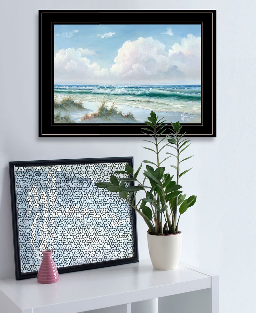 Beach 7 White Framed Print Wall Art — view 8