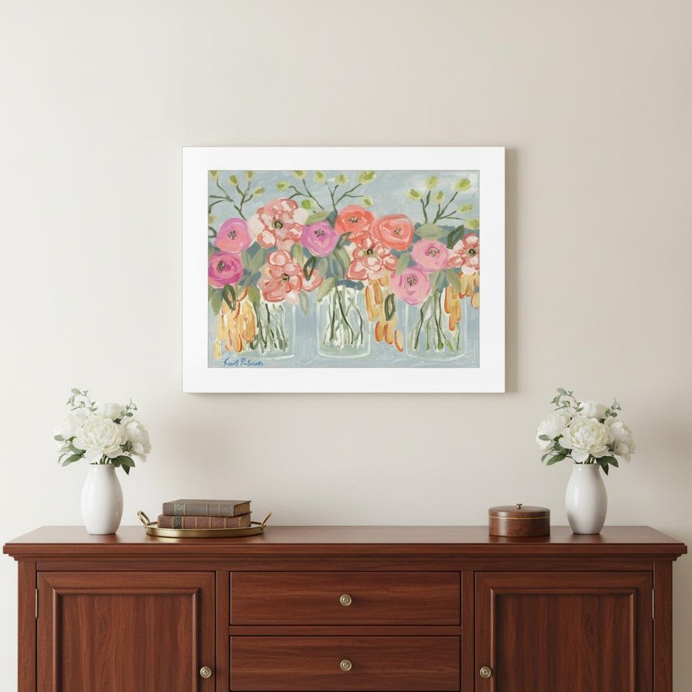 Threes a Charm 1 White Framed Print Wall Art HomeRoots