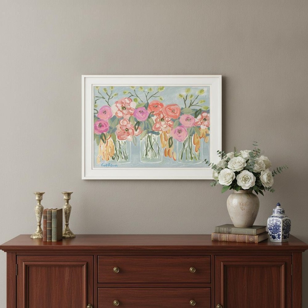 Threes A Charm 2 White Framed Print Wall Art — view 5