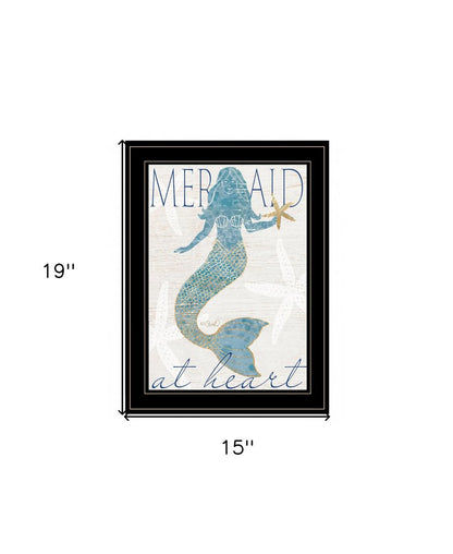 Mermaid at Heart 2 Black Framed Print Wall Art HomeRoots
