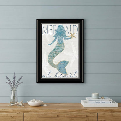 Mermaid at Heart 2 Black Framed Print Wall Art HomeRoots