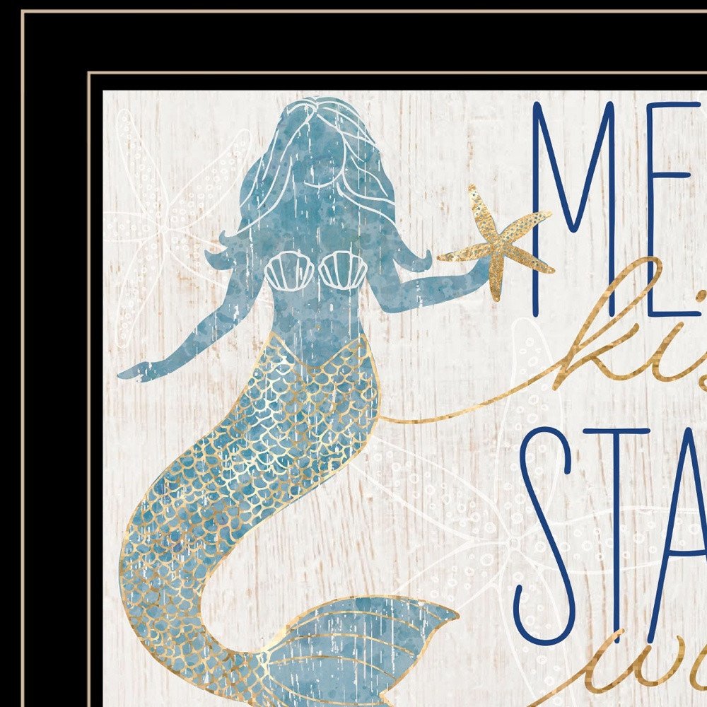 Mermaid Kisses Starfish Wishes 1 White Framed Print Wall Art HomeRoots