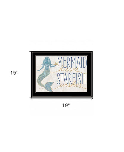 Mermaid Kisses Starfish Wishes 1 White Framed Print Wall Art HomeRoots