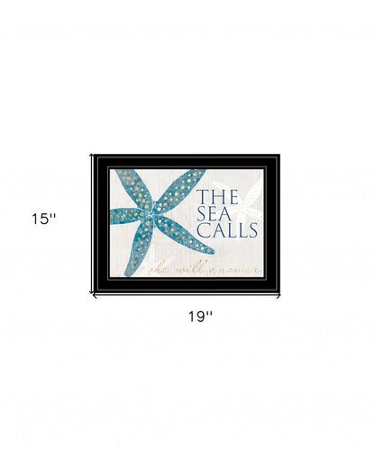 The Sea Calls 3 Black Framed Print Wall Art HomeRoots