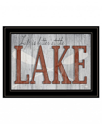 Life is Better at the Lake 2 Black Framed Print Wall Art HomeRoots