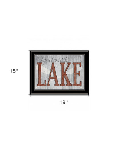 Life is Better at the Lake 2 Black Framed Print Wall Art HomeRoots