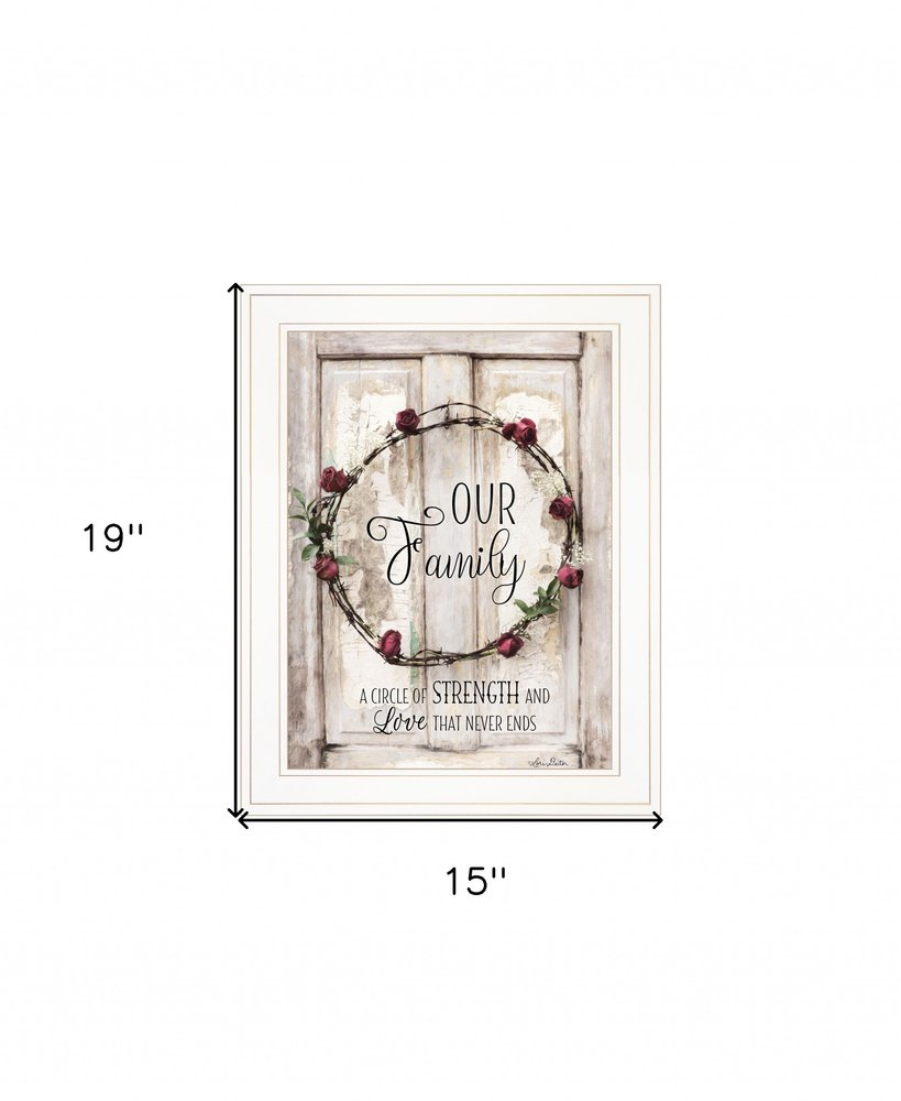 Our Family 1 White Framed Print Wall Art HomeRoots