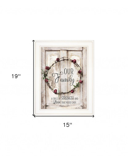 Our Family 1 White Framed Print Wall Art HomeRoots