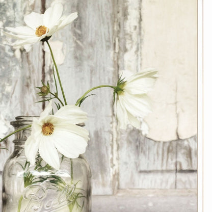 White Blossoms 1 White Framed Print Wall Art HomeRoots