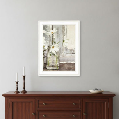 White Blossoms 1 White Framed Print Wall Art HomeRoots