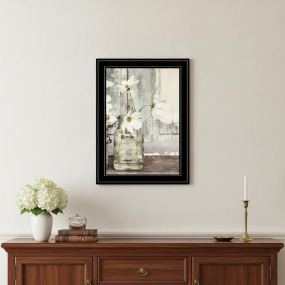 White Blossoms 2 Black Framed Print Wall Art HomeRoots