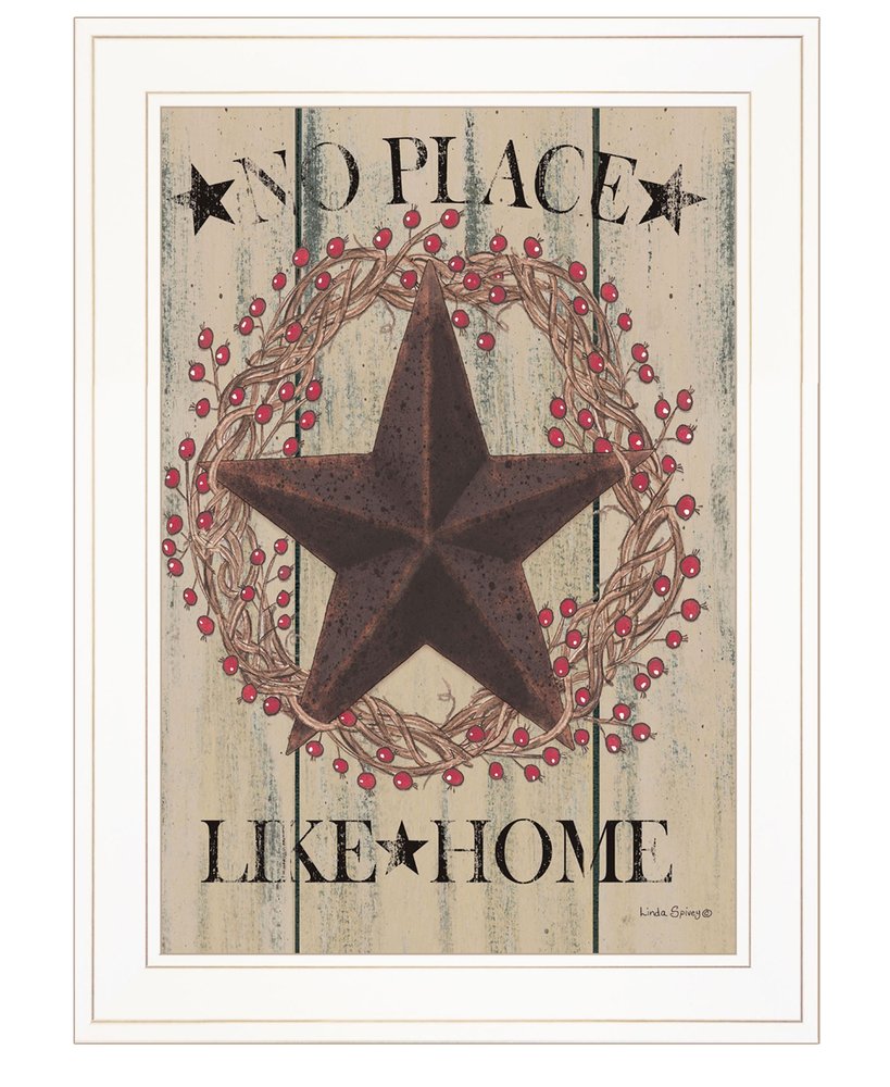 No Place Like Home Wreath 1 White Framed Print Wall Art HomeRoots