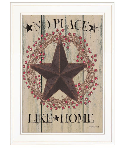 No Place Like Home Wreath 1 White Framed Print Wall Art HomeRoots