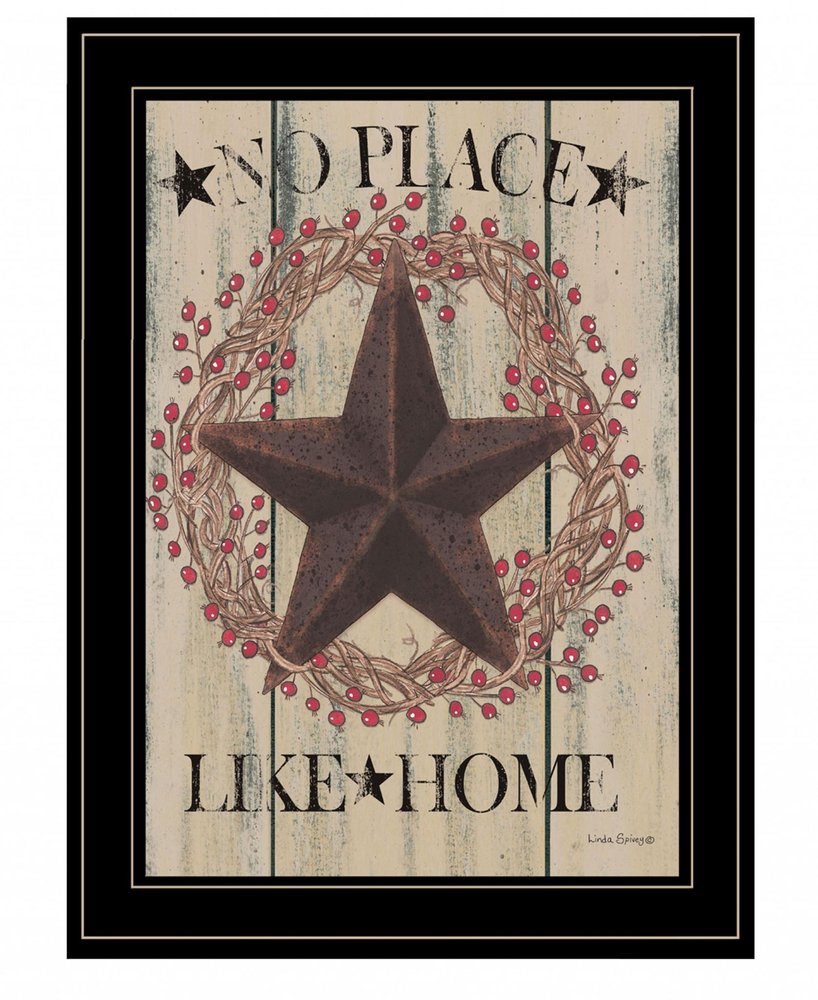 No Place Like Home Wreath 2 Black Framed Print Wall Art HomeRoots