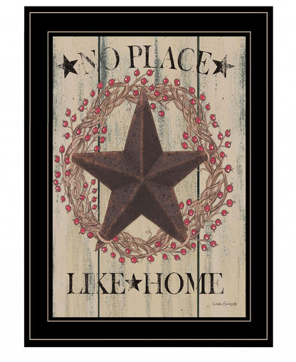 No Place Like Home Wreath 2 Black Framed Print Wall Art HomeRoots