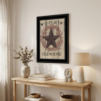 No Place Like Home Wreath 2 Black Framed Print Wall Art HomeRoots