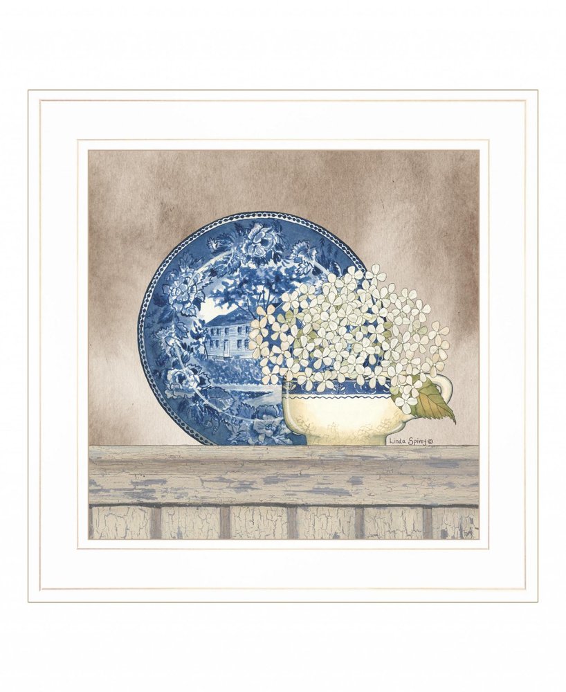 Farmhouse Blues I 3 White Framed Print Wall Art HomeRoots