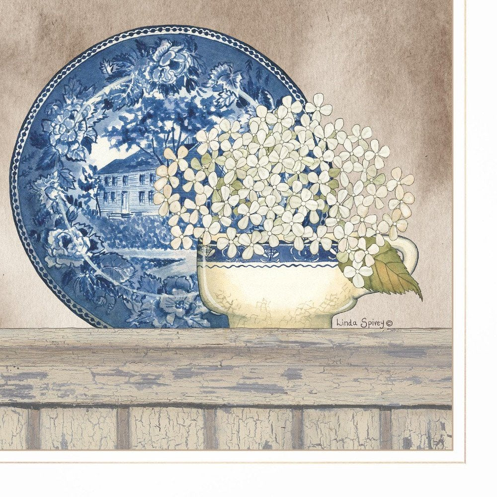 Farmhouse Blues I 3 White Framed Print Wall Art HomeRoots